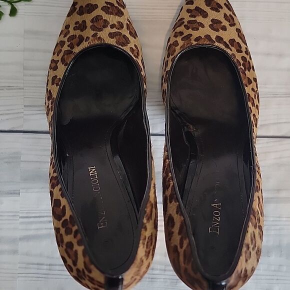 Enzio Angiolini Leopard Print Heeled Pumps Womens Size 8.5 - Picture 6 of 11
